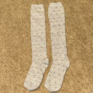 Gray Patterned Sparkle Polka Dot Socks